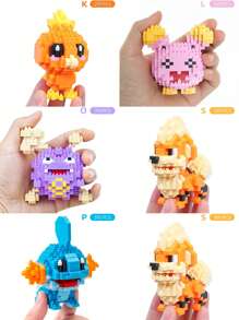 pokemon Small Particle Creative Building Blocks, Suitable For Bedroom Decor, Desktop Ornament, Planter, Birthday Gift, New Year's Gift, Gift For Women/Girlfriend, Study/Office Desk Accessory, Gift For College Students