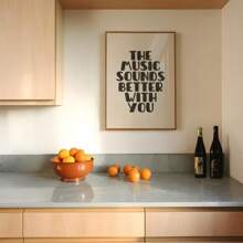 1pc The Music Sounds Better With You Print Music Canvas Painting Print Disco Posters Art Retro Music Prints Wall Arts Optional Frame ,Wall Art With Frame