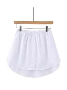 1/2pcs Women's Shirt With Long Vacation Layered Top, Swept Down Shirt, Underskirt, Hoodie, With A Small Fart Curtain Inside, Shawl, Sun Protection Sleeves, Women's Sun Protection, Cool, Shrugged Shoulders