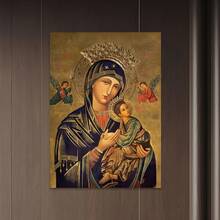 1pc Russian Orthodox Icon Canvas Art Print, "Our Eternal Help" Woman, Modern Home Wall Decor, Waterproof, Office, Bedroom, Restaurant, Bar Wall Art, Frameless, Perfect Gift And Decoration,Aesthetic Room Decor, Bedroom,Waterproof Canvas Wall Art, Artwork Wall Painting For Gift,Kitchen, Dining Room, Living Room, Cafe, Bar, Wall Decor , Home And Dormitory Decoration Gifts Birthday Graduation - Multicolor - View 2