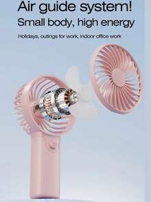 1pc Unisex Battery Operated Mini Portable Hand Fan, Stable Airflow, Suitable For Gift, Outdoor Travel, Beach, Home, Office, Daily Use (Batteries Not Included) - Multicolor - View 9