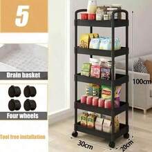 Multi-Layer Mobile Cart Rack For Kitchen, Bedroom, Bathroom - Storage Organizer For Snacks, Towels, Household Items