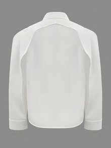 Chemise décontractée à manches longues fendue et boutonnée, couleur unie, pour femmes, printemps/été