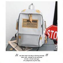 Large Capacity Men's Korean Style High School Student Backpack Backpack Casual Travel Backpack Women - Grey - View 3