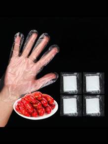 50 pièces, 200 pièces, 500 pièces Gants jetables portables emballés individuellement, épaississement pour la restauration, la beauté et les plats à emporter, gants jetables emballés individuellement, film plastique pour la cuisine et la maison, restauration, épaississement, nécessaire pour la restauration hôtelière et le tourisme (offres spéciales, modèles neufs et anciens, livraison aléatoire)