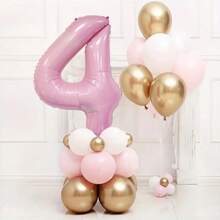 23pcs/Set Blue Pink Crown Number 1 To 9 Balloons Upright 1st Birthday Party Decorations Baby Shower Balloon