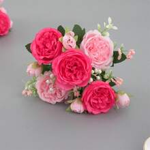 1/3/5 Stück künstliche Pfingstrosen Blumen, wiederverwendbare Kunstpfingstrosen Sträuße - Heim- und Zimmer Dekoration, künstliche Blumenarrangements Mittelstück, Outdoor Garten Dekoration, Hochzeit Geburtstag Bridal-Shower Dekoration - OHNE VASE