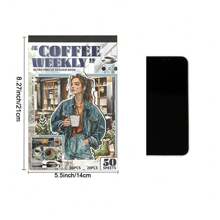 Scrapbook Stickers Book - 20 Sheets Decoractive Papers & 30 Sheets Aesthetic Pre-Cut People Washi Stickers For Journaling Junk Journaling, Decorative Ephemera Arts Craft