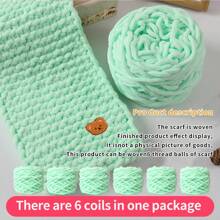 6 écheveaux de laine + 1 accessoire ours Écharpe faite main DIY Laine chenille avec petit ours, laine épaisse en pack, cadeau pour lui/elle