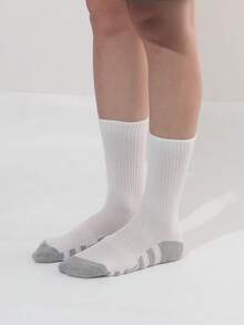 6 双/套男士运动简约风格中筒袜 - 彩色 - 查看 6