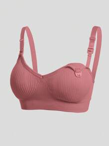 4pcs Maternity & Nursing Sexy Front Clip Bras, Comfortable Breastfeeding Lingerie - Multicolor - View 9