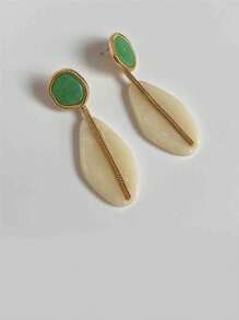 ZAA New Fashion Irregular Geometric Resin Dangle Earrings