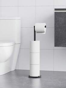 Freestanding Collapsible Paper Holder With Base, Independent Toilet Paper Holder, No Drilling Required, Bathroom & Toilet Backup Paper Storage Rack Bathroom Decor Fall Decor Bathroom Accessories Bathroom Organizer Back To School