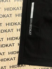 大码男士夏季高弹力休闲运动短裤，抽绳腰带拉链口袋，适合休闲、户外、运动、骑行和日常穿着