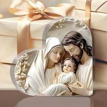 1 pieza (aproximadamente 8 cm L X 8 cm A X 1 cm A) Placa acrílica "Amor de mamá", un regalo reflexivo para hija e hijo, decoración sentimental para el hogar - ideal para Navidad, cumpleaños y Día de la Madre - de parte de esposos con cálido agradecimiento, placa decorativa con cristal con forma de corazón, regalo del Día de la Madre para mamá, regalo conmemorativo, decoración de escritorio de cristal