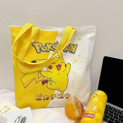 pokemon Pokemon Pikachu Tutoring Bag, Handbag, Canvas Bag, Carrying Bag, Shoulder Bag, Men's And Women's Tutoring Bag