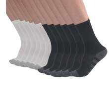 6 双/套男士运动简约风格中筒袜 - 彩色 - 查看 18