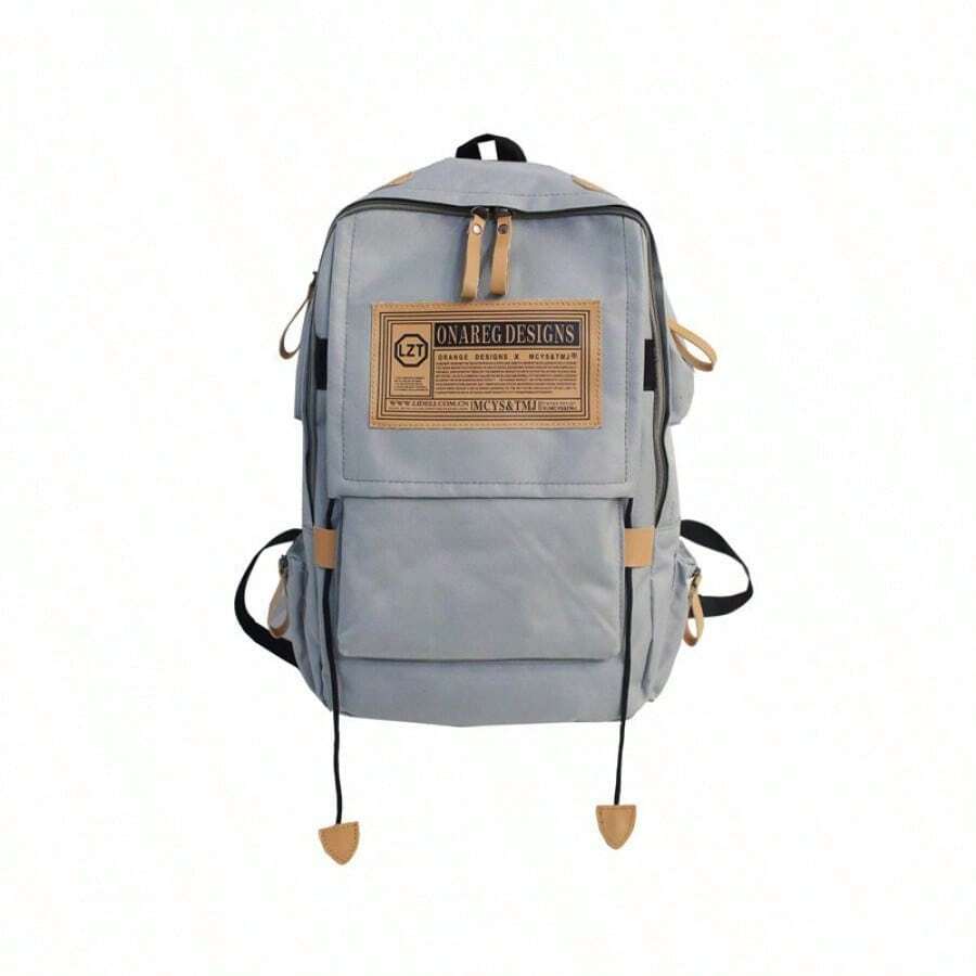 Large Capacity Men's Korean Style High School Student Backpack Backpack Casual Travel Backpack Women - Grey - View 1