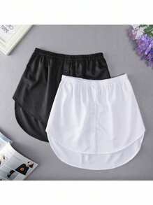 1/2pcs Women's Shirt With Long Vacation Layered Top, Swept Down Shirt, Underskirt, Hoodie, With A Small Fart Curtain Inside, Shawl, Sun Protection Sleeves, Women's Sun Protection, Cool, Shrugged Shoulders