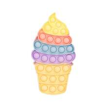 Colorful Ice Cream Bubble Stress Relief Fidget Toy, Popular Bubble Popping Toy For Adults And Kids, Party Game Decor Gift For Christmas, Halloween, Relaxation Toy, Fun Pushing And Fashionable Game For Children And Grown-Ups