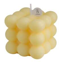 1pc Bubble Cube Shaped Decorative Smokeless Scented Candle, Household Bedroom Decoration,Gifts Birthday Graduation,Gifts