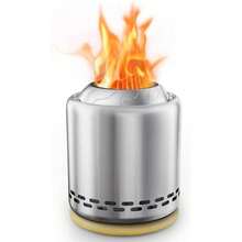 Hoguera de mesa para estufa de OGERY con soporte, de 7.9*6.1'', hoguera portátil de acero inoxidable sin humo para acampada y cocinar - Acero inoxidable - Ver 2