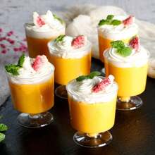 36/20/10 Pcs Transparent Dessert Cups (With Spoons), 5oz Pudding Cups, Appetizer, Mousse, Tiramisu, Ice Cream, Yogurt, Snow Cone Cups - Great For Birthday Party, Wedding, Baby Shower, Catering, Cocktail, Buffet, Graduation, Holiday Event