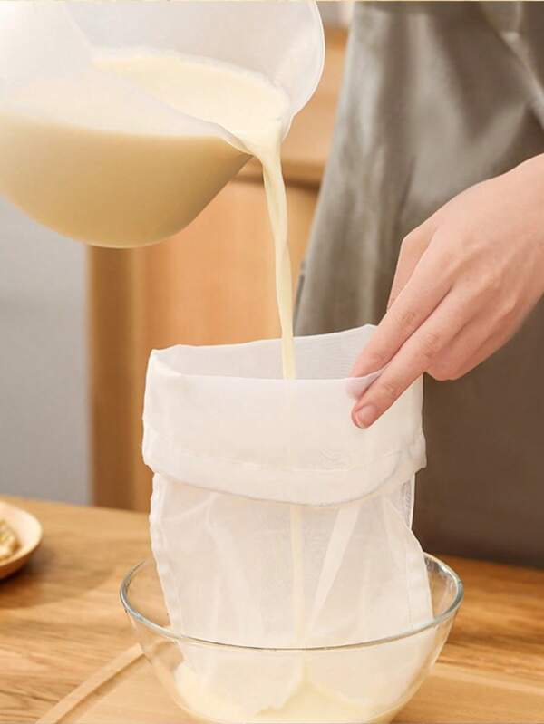 Fine Mesh Filter Bag - Reusable, 100 Mesh For Soy Milk, Juice, Home Brewing And Travel Kitchen Essentials