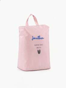 1 pièce Sac de rangement pour chaussures personnalisé avec broderie, sac de voyage portable grande capacité pour chaussures, organiseur de chaussures pour voyage d'affaires et vacances, couvre-chaussures de sport et de pantoufles, sac à chaussures imperméable, anti-poussière et anti-humidité, sac à chaussures dédié au fitness et aux voyages, convient pour un usage quotidien, cadeau pour la famille, les amis, la mère, le père, convient pour la fête des mères, la fête des pères, la Saint-Valentin, la fête des infirmières, Noël, cadeau d'anniversaire personnalisé
