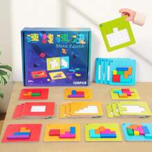 Un set de caja colorida, creada creativamente de madera y papel, con 9 formas * 108 piezas * 20 tarjetas de preguntas para tomar decisiones rápidas. Proporciona educación temprana y resolución de rompecabezas, interacción entre padres e hijos y diversos juegos. Se puede jugar solo o en pares, ejercitando el pensamiento lógico y la coordinación mano-ojo. Es adecuado como regalo para Halloween, Acción de Gracias, Navidad y Año Nuevo.