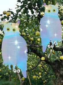 Anti-Bird Repellent Reflective Owl, Plastic Hanging Reflective Scare - Decorative Wind Turbine For Home And Garden, Owl Repellent - Plastic Hanging Reflective Repellent - Decorative Fan For House And Garden,Prevent Fruit Theft,Autumn Fall