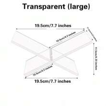 1 Set, Soporte acrílico en forma de X grande para estantería de libros, base para estantería, exhibidor de escritorio para libros, álbumes de fotos y revistas en forma de X