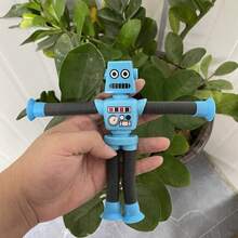 变形机器人伸缩吸盘儿童益智拉伸卡通吸盘亲子互动创意减压互动创意玩具 - 彩色 - 查看 11