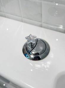 2 Pc Star-Shaped Square With A Fine Flash, An Auxiliary Button For Flushing The Toilet Tank, A Nail Art Enthusiast To Protect Their Nails, A Desktop, And A Standing Decoration For Car Interiors