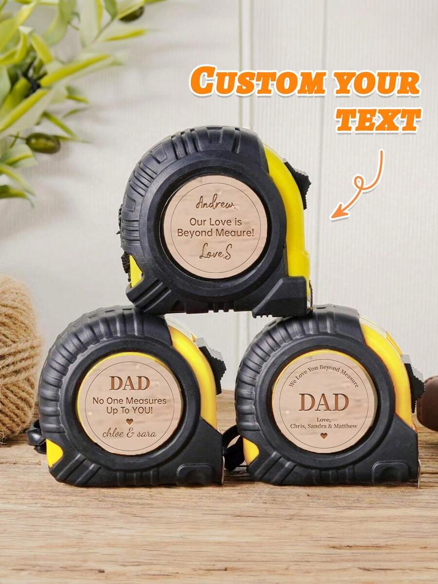 Personalized Measuring Tape, Engraved Ruler, Gift For Men, Grandfather, Father's Day Gift, Customized Ruler For Dad, Back To School, School Supplies, Office Supplies, Teacher Gift, College Supplies, Coworker Gift, Classroom Supplies, Unique Gift - Multicolor - View 1