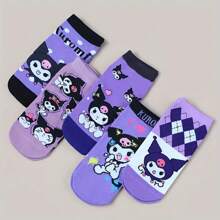 Sanrio 5 Pairs Of Random Sanrio Hello Kitty Culomi Socks Casual And Versatile For Everyday Wear Youth Socks Low Vamp Summer Short Tube Socks No Show Socks