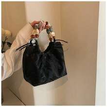 Chic New Chinese Weather Bag Hanging On The Wall In Summer, A Super Exquisite Bathrobe - Black - View 5