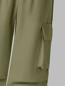 Tween Girl Butterfly Print Short Sleeve Shirt And Cargo Pants - White - View 7