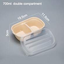 10/20Pcs Portable Disposable Packing Light Food Box 700ml/1000ml Paper Pulp Lunch Box Divided Lunch Box