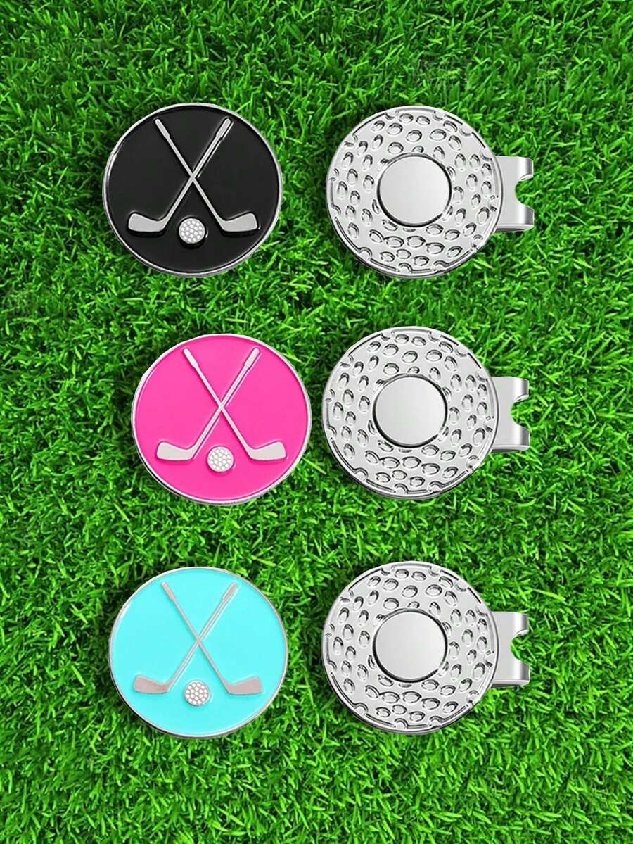 1至3个磁性帽夹。高尔夫配件。采用耐磨锌合金装饰。适合高尔夫球手。颜色：浅蓝绿色。 - 彩色 - 查看 1