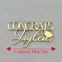 Custom College Graduation Cake Toppers,Congrats Name Acrylic Cake Charm ,Graduation Cake Topper ,Grad Cap Cake Decor ,College Graduation Cake , Gold Cake Topper , 2025 Cake,Perfect Gift For Family & Friends & Classmates.