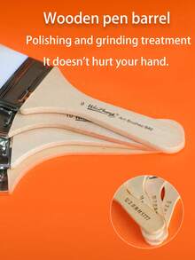 1pc/3pcs Nylon Wide Brush, Wooden Handle, Acrylic Canvas, Oil Painting Brush, Watercolor Brush, Art Stationery, Large Nylon Bristle Brush, Painting Brush, Painting Bristle Brush, Large Row Brush, School Art Painting, Doodle And Coloring Brush, Watercolor And Acrylic Oil Painting Nylon Row Brush, Painting Auxiliary Tools, Wall Painting Tools - Multicolor - View 7