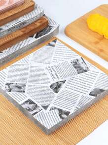 50pcs Baking Paper, Parchment Paper, Sandwich Wrapping Paper, Hamburg And French Fries Oil Separator Paper, Fried Snack Oil Proof Pad Paper, Square Non-Stick Air Fryer Liners, Baking Supplies For Family Breakfast Shops, Greaseproof Food Paper Suitable For Food Packaging, Baking, Cooking, Grilling, Frying, Multiple Sizes, Oven Accessories, Baking Tools, Kitchen Gadgets, Kitchen Accessories