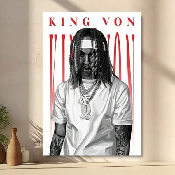 1pc King Poster Von Art Decor Print For Wall Art Poster Canvas Painting Modern Home Living Room Bedroom Bathroom Decoration Wall Art Gift Optional Frame ,Wall Art With Frame