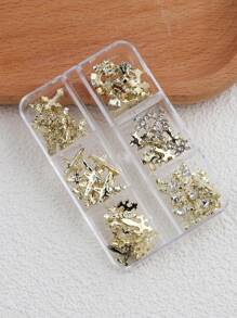 Set di 30 Pezzi di Charm per Unghie in Oro con Gemme Dorate per Unghie, Charm a Croce Dorati e Charm con Vergine Maria - Decorazioni per Unghie in Stile Y2K 3D Dorate, Charm per Unghie Argento, Perle, Gemme di Diamanti, Decorazioni per Unghie in Metallo Dorato e Argentato Vintage Punk
