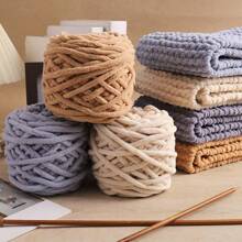 6 écheveaux de laine + 1 accessoire ours Écharpe faite main DIY Laine chenille avec petit ours, laine épaisse en pack, cadeau pour lui/elle