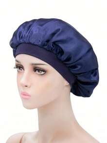 1pc Reusable Large Women Shower Cap, Elastic Adjustable Shower Hat For Long Hair - Shower Cap - View 12