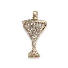 1 件铜微镶嵌锆石时尚高端海洋系列 DIY 吊坠、蘑菇吊坠项链、手链、耳环、珠宝配饰 - 彩色 - 查看 10