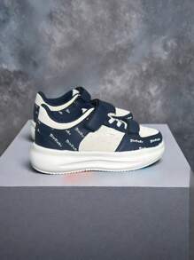 Zapatillas unisex, zapatos escolares para niños, zapatos deportivos casuales de estudiante, zapatos deportivos de color de contraste para actividades al aire libre, antideslizantes, zapatos para correr