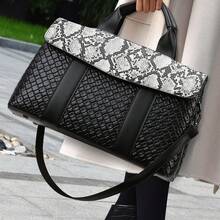 Fashion Woven Texture Women's Handbag | Large Capacity Luxe Shoulder Commuter Bag | Cross-Border Bestseller - Black Woven Pattern - View 2